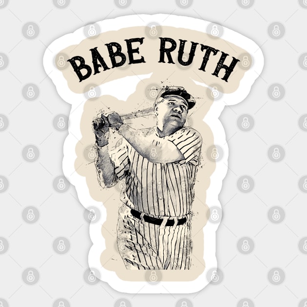 Babe Ruth Sticker by Yopi